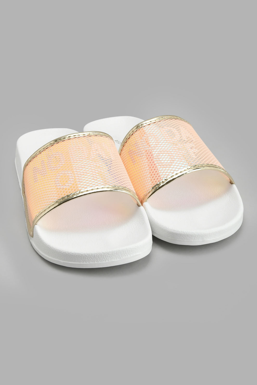 Redtag-Pink-Mesh-Slogan-Slide-Flip-Flops-Women's-