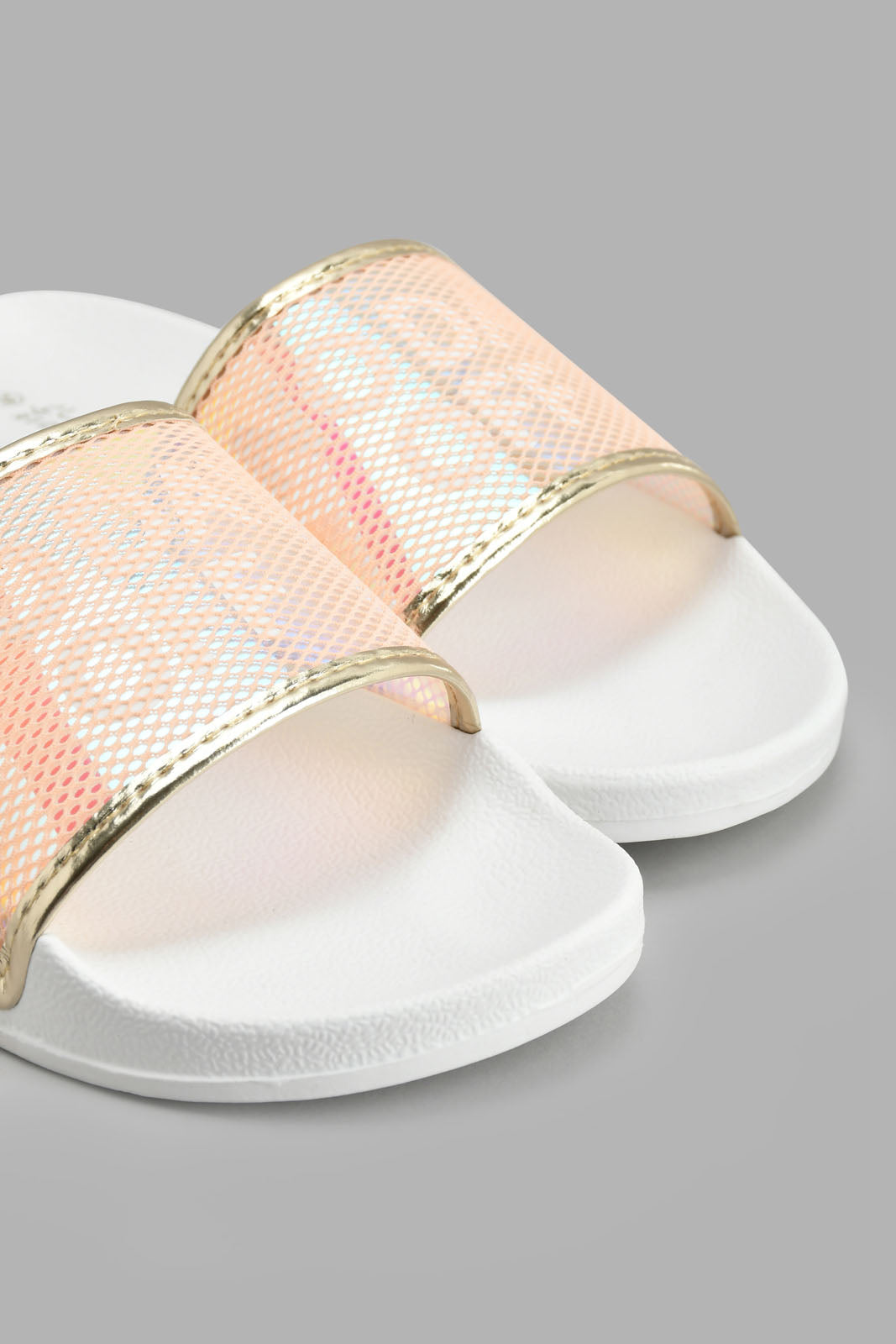 Redtag-Pink-Mesh-Slogan-Slide-Flip-Flops-Women's-