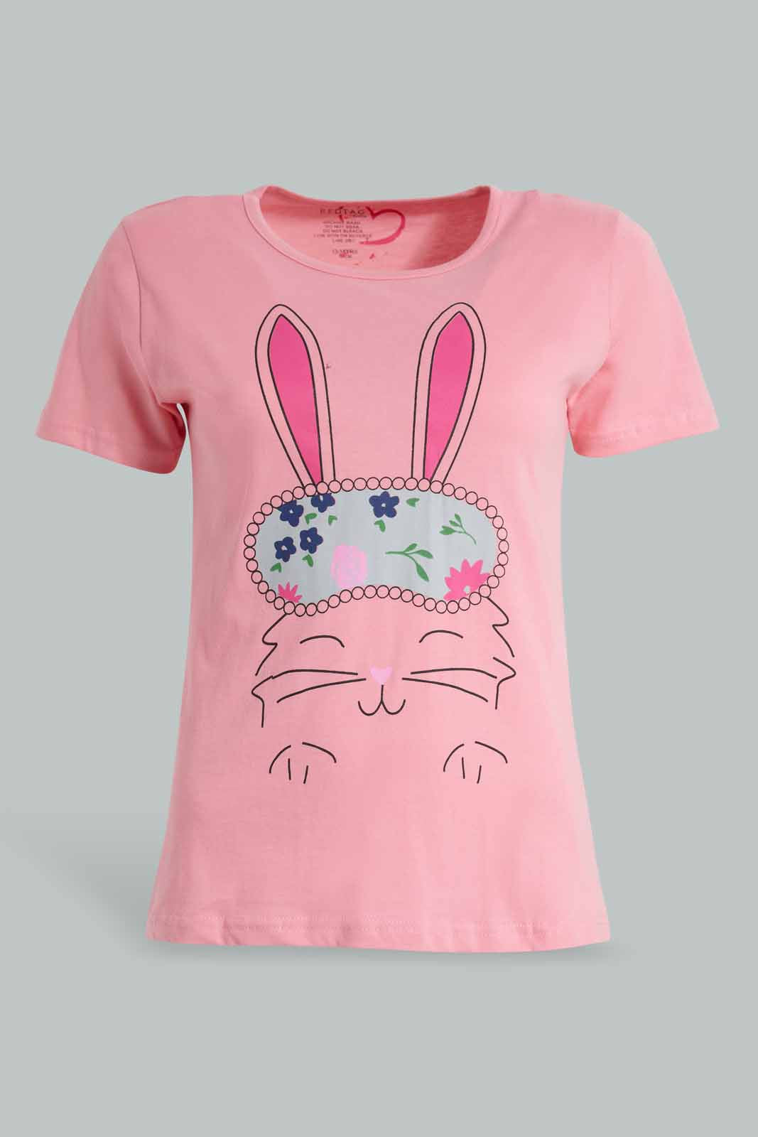 Redtag-Pink-Short-Sets-Pyjama-Sets-Senior-Girls-9 to 14 Years