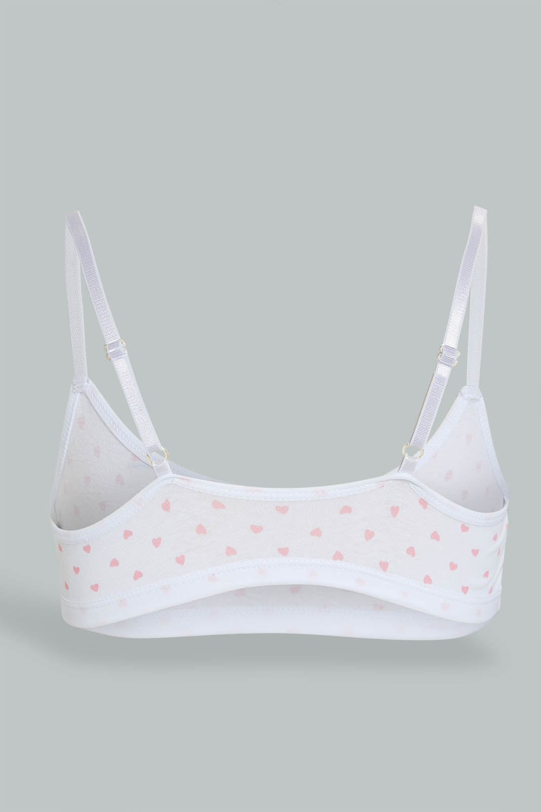 Redtag-Pink/Grey/White-Bra-(3-Pack)-Non-Padded-Senior-Girls-9 to 14 Years