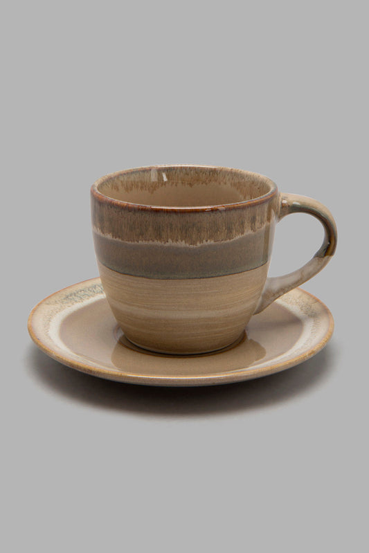 Redtag-Beige-Cup-&-Saucer-Cup-And-Saucer-Home-Dining-