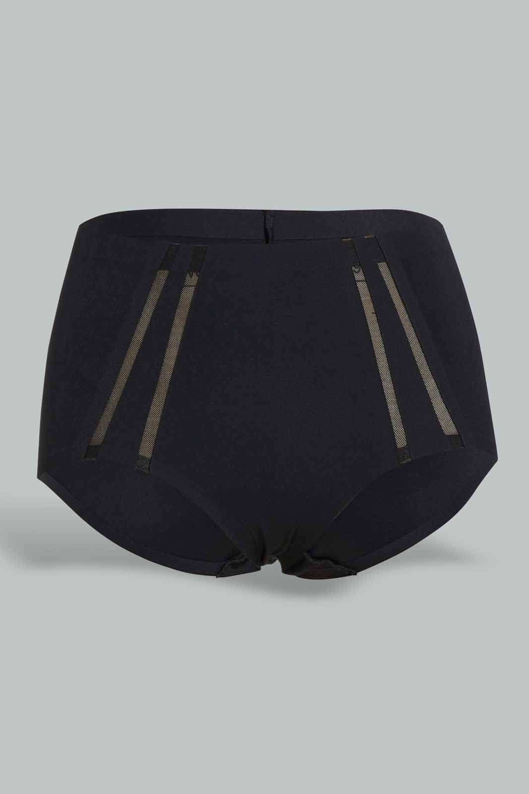Redtag-Black-Plain-Shapewear-Briefs-Shapewear-Women's-