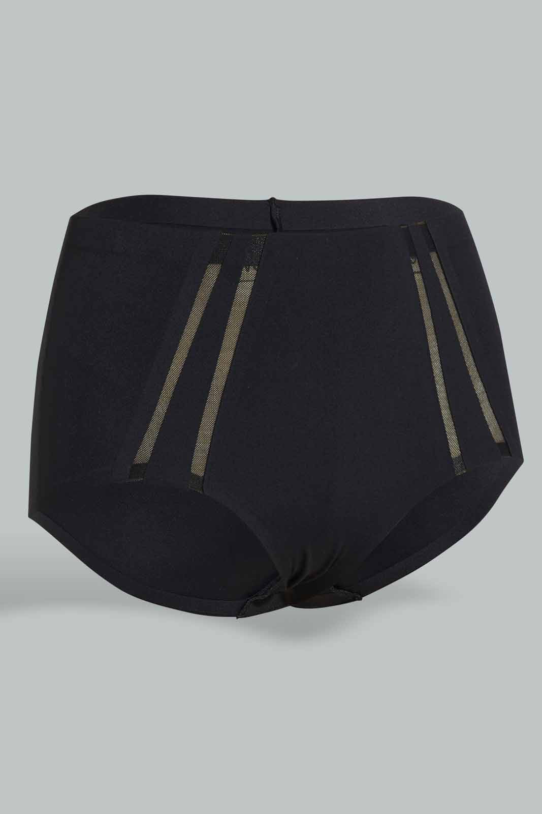 Redtag-Black-Plain-Shapewear-Briefs-Shapewear-Women's-