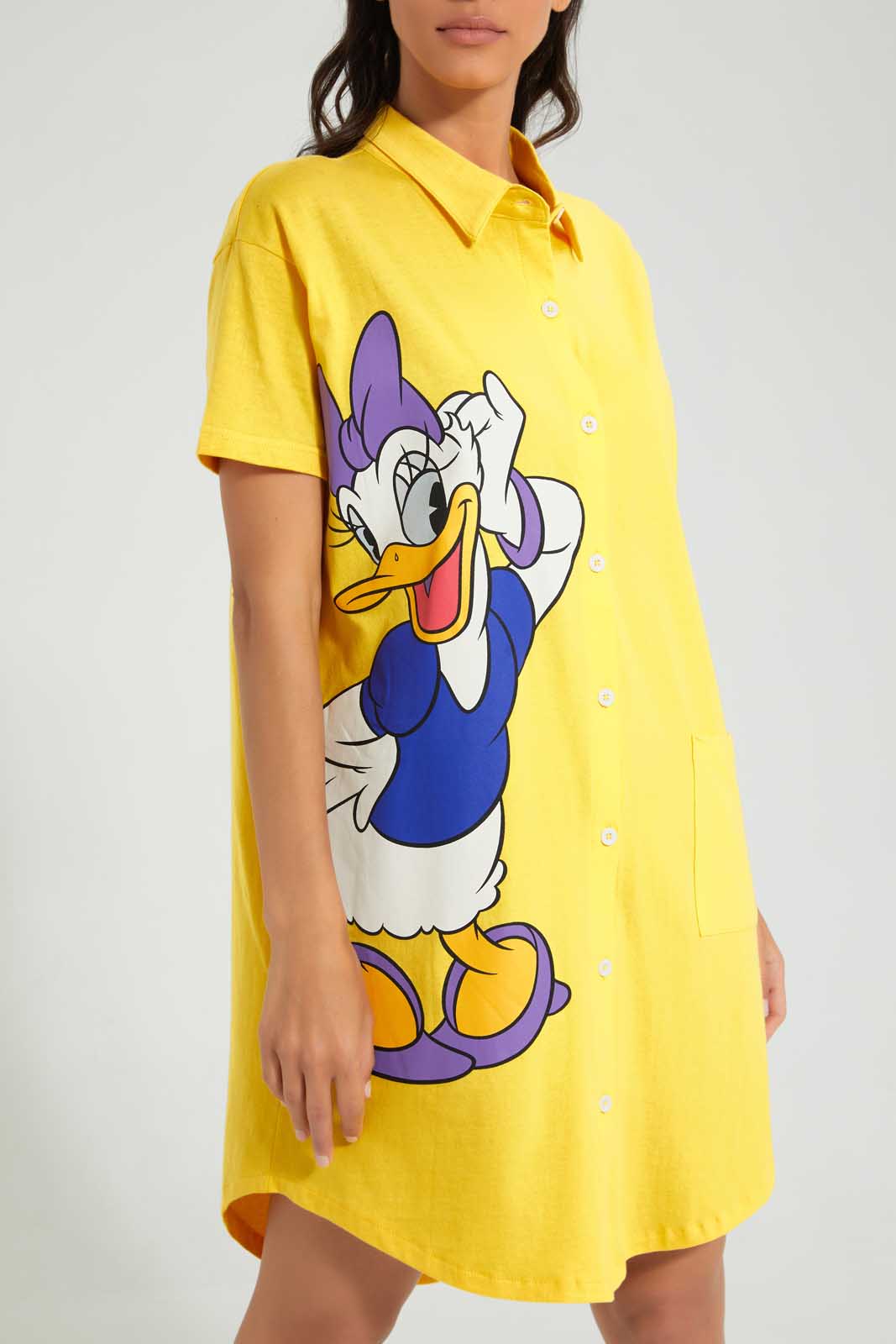 Redtag-Yellow-Daisy-Printed-Classic-Nightshirt-Nightshirts-Women's-