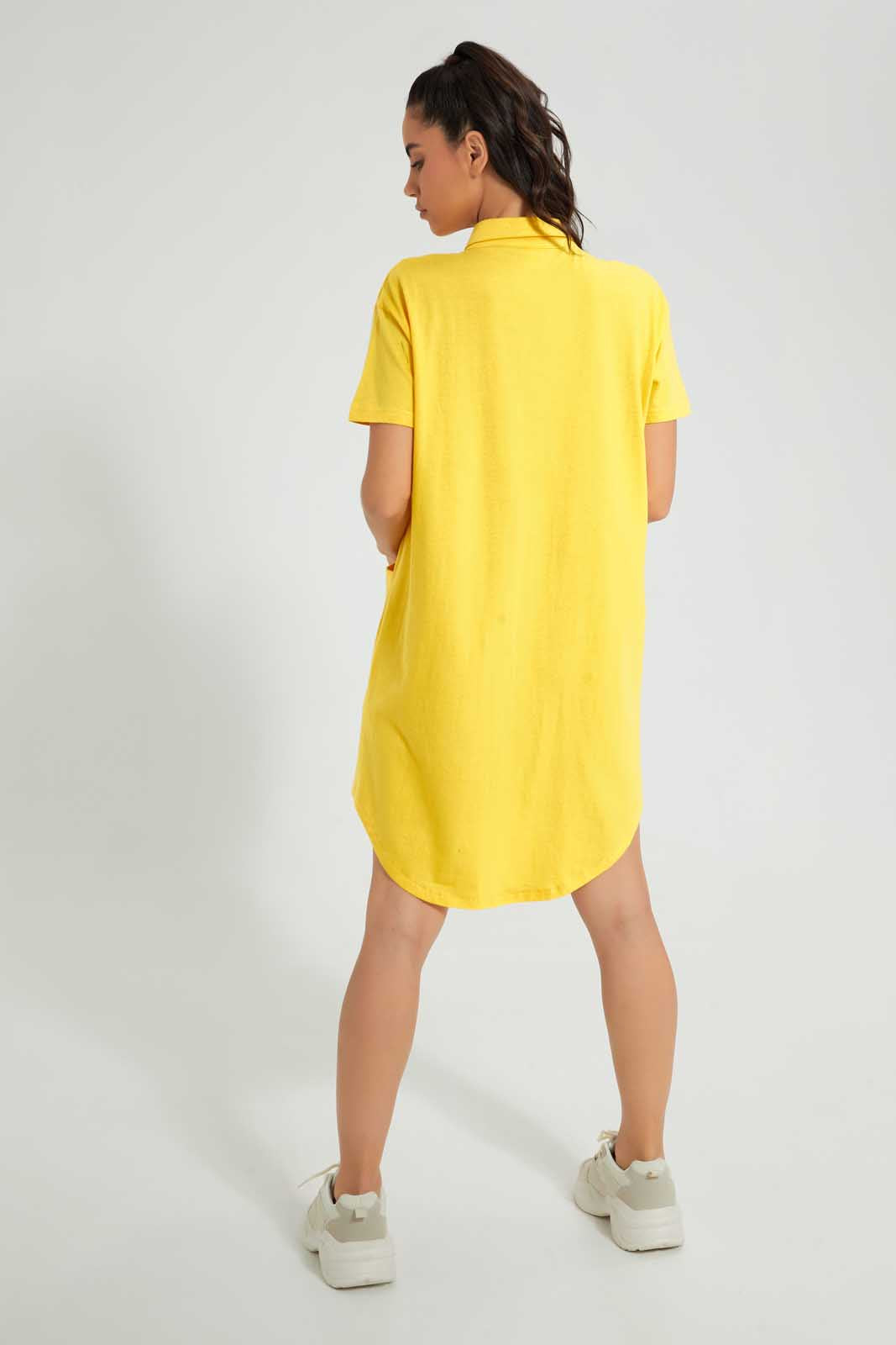 Redtag-Yellow-Daisy-Printed-Classic-Nightshirt-Nightshirts-Women's-