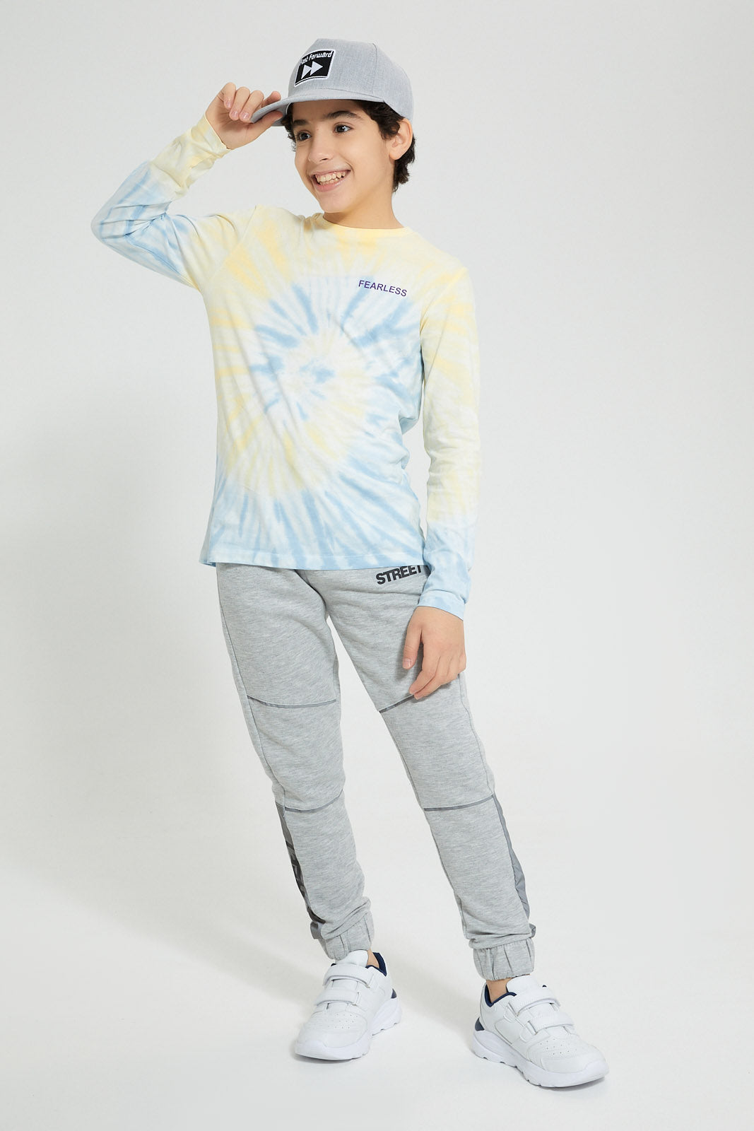 Redtag-Yellow-Tye-Dye-T-Shirts-Plain-Senior-Boys-9 to 14 Years