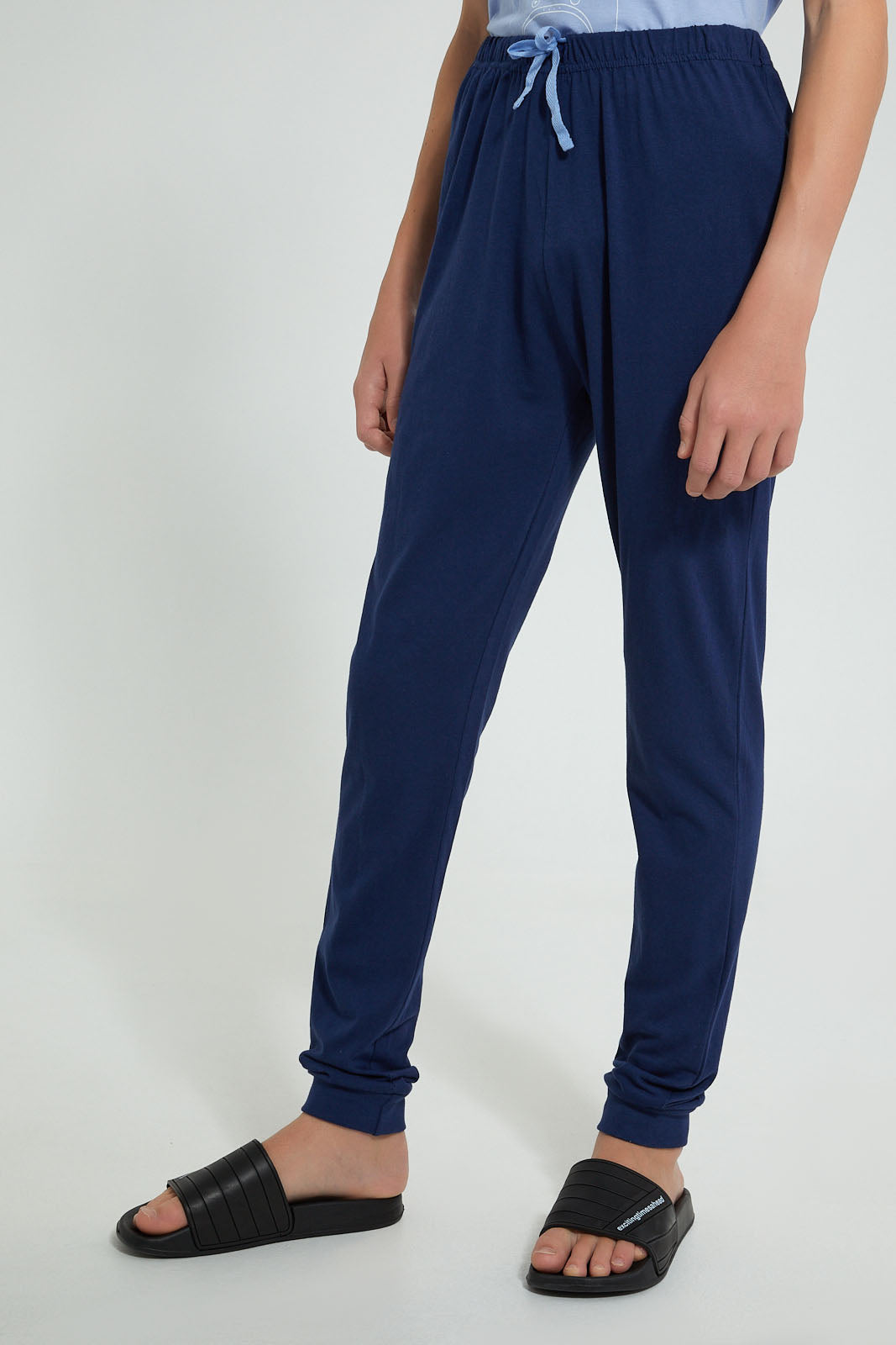 Redtag-Blue-Top-Scorer-3Pc-Night-Suit-Pyjama-Sets-Senior-Boys-9 to 14 Years