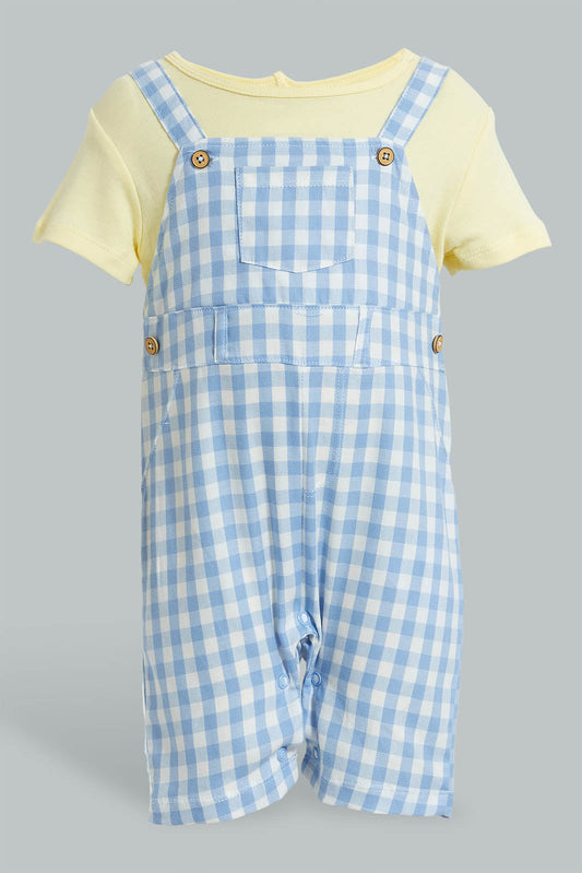 Redtag-Blue-Gingham-Duangree-Romper-Colour:Blue,-Filter:Baby-(0-to-12-Mths),-NBF-Rompers,-New-In,-New-In-NBF,-Non-Sale,-S22B,-Section:Kidswear-Baby-0 to 12 Months