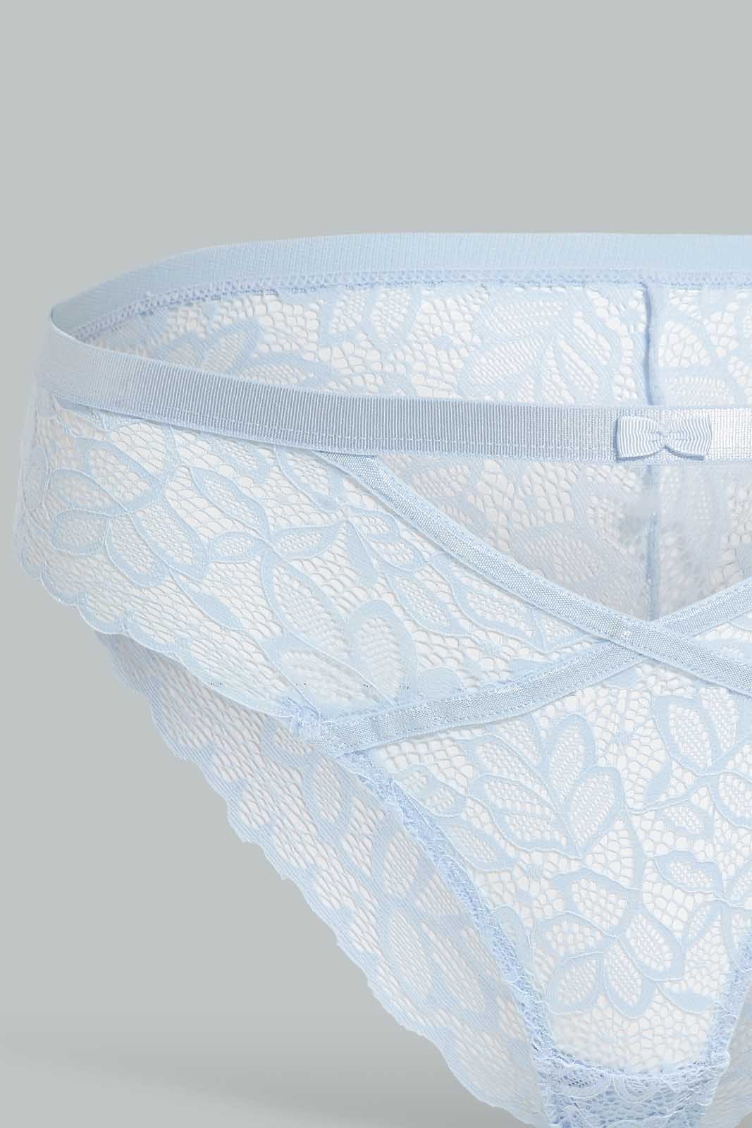 Redtag-Navy/Lt-Blue-Plain-Lace-Boyleg-Brief-(2-Pack)-Category:Briefs,-Colour:Assorted,-Deals:New-In,-Filter:Women's-Clothing,-New-In-Women-APL,-Non-Sale,-Section:Women,-W22O,-Women-Briefs--