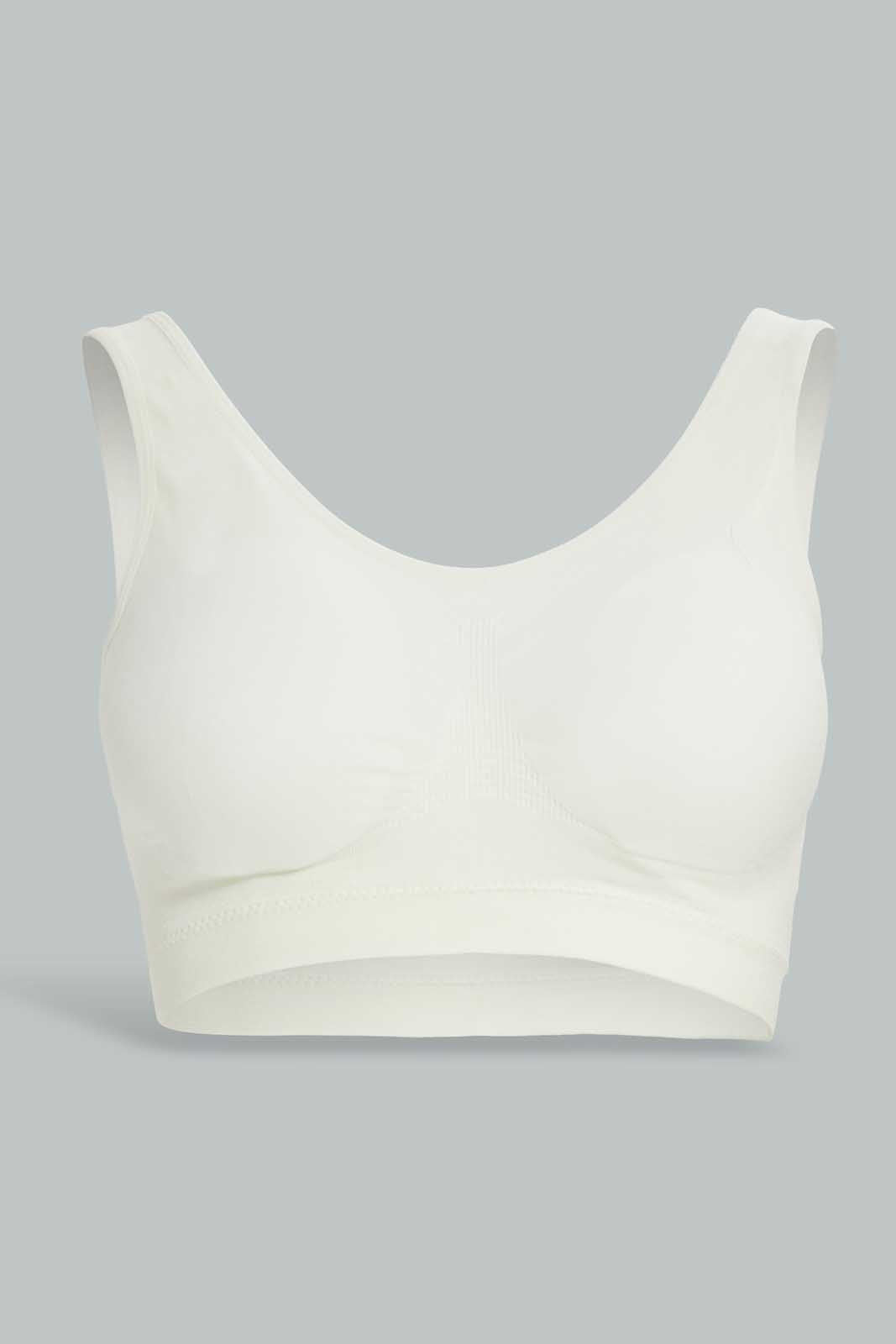 Redtag-Blue/Ivory-Plain-Padded-Comfort-Bra-(2-Pack)-Category:Bras,-Colour:Assorted,-Deals:New-In,-Filter:Women's-Clothing,-New-In-Women-APL,-Non-Sale,-Section:Women,-W22O,-Women-Bras--