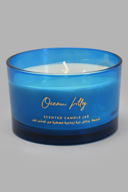 Redtag-Ocean,-Lilly--Glass-Scented-Candle--Jar-Candles-Home-Decor-