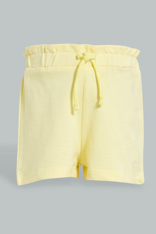 Redtag-Yellow-Pullon-Plain-Knit-Short-Colour:Yellow,-Filter:Infant-Girls-(3-to-24-Mths),-Infant-Girls-Shorts,-New-In,-New-In-ING,-Non-Sale,-S22B,-Section:Kidswear,-TBL-Infant-Girls-3 to 24 Months