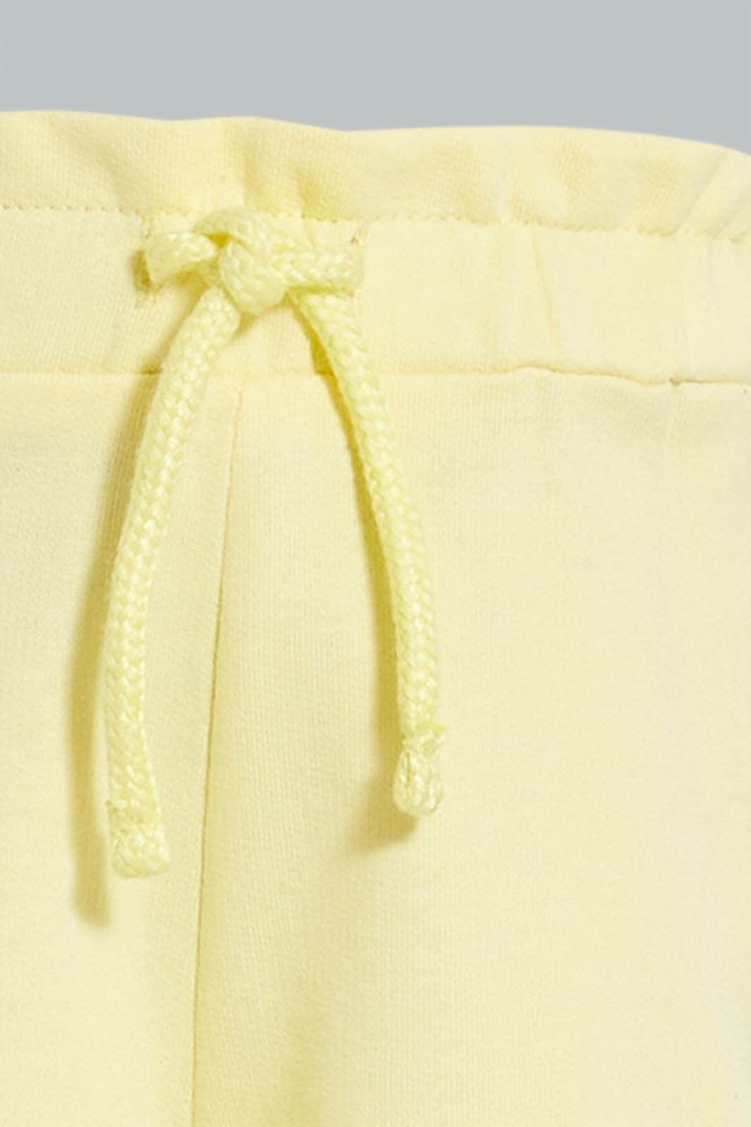 Redtag-Yellow-Pullon-Plain-Knit-Short-Colour:Yellow,-Filter:Infant-Girls-(3-to-24-Mths),-Infant-Girls-Shorts,-New-In,-New-In-ING,-Non-Sale,-S22B,-Section:Kidswear,-TBL-Infant-Girls-3 to 24 Months