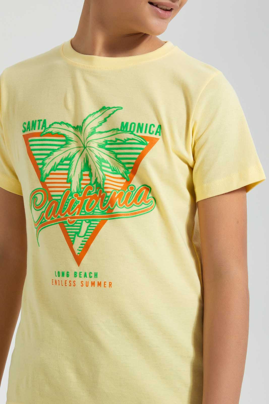 Redtag-California-Hd-Print-T-Shirt-All-Over-Prints-Senior-Boys-9 to 14 Years