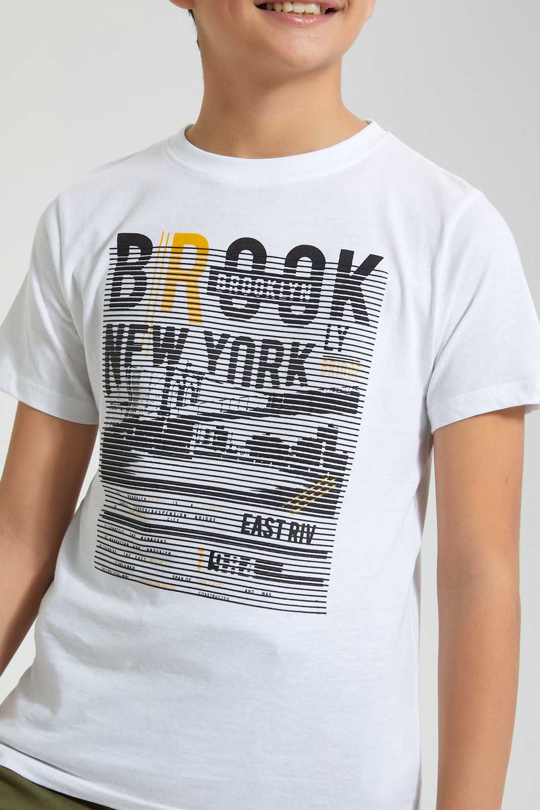 Redtag-Need-More-Space-Hd-Print-T-Shirt-All-Over-Prints-Senior-Boys-9 to 14 Years