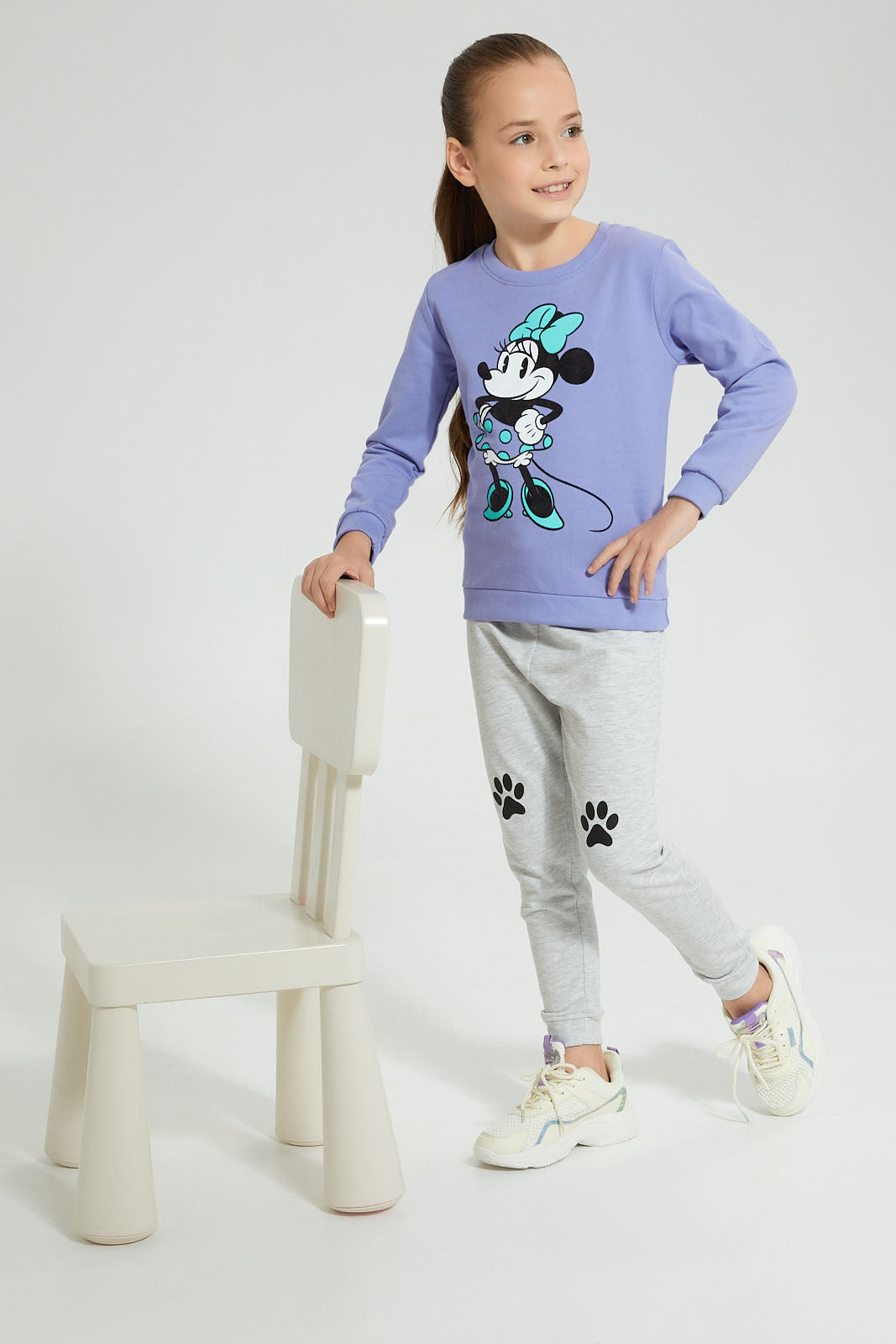 Redtag-Purple-Minnie-Print-SweaT-Shirt-Sweatshirts-Girls-2 to 8 Years