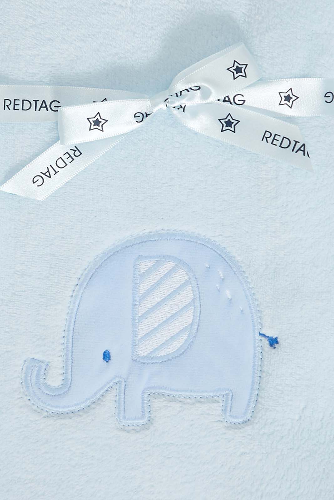 Redtag-Blue-Giraffe-Fluffy-Blanket-Baby-Blankets-Baby-0 to 12 Months