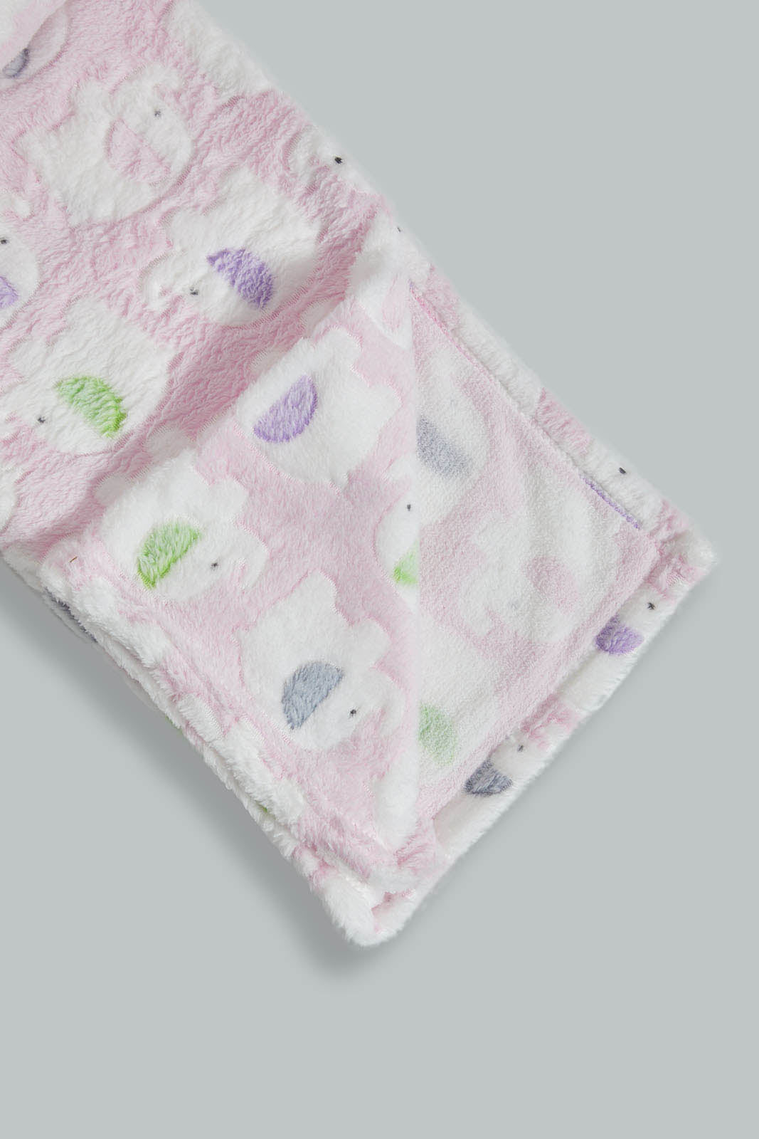 Redtag-Pink-Elephant-Jacquard-Blanket-Baby-Blankets-Baby-0 to 12 Months