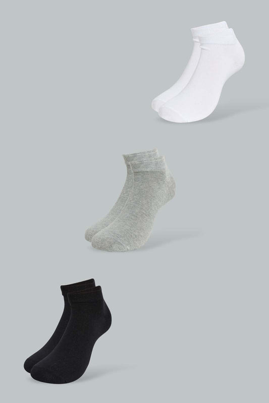 Redtag-Assorted-3Pk-Men'S-Ankle-Socks-Ankle-Socks-Men's-
