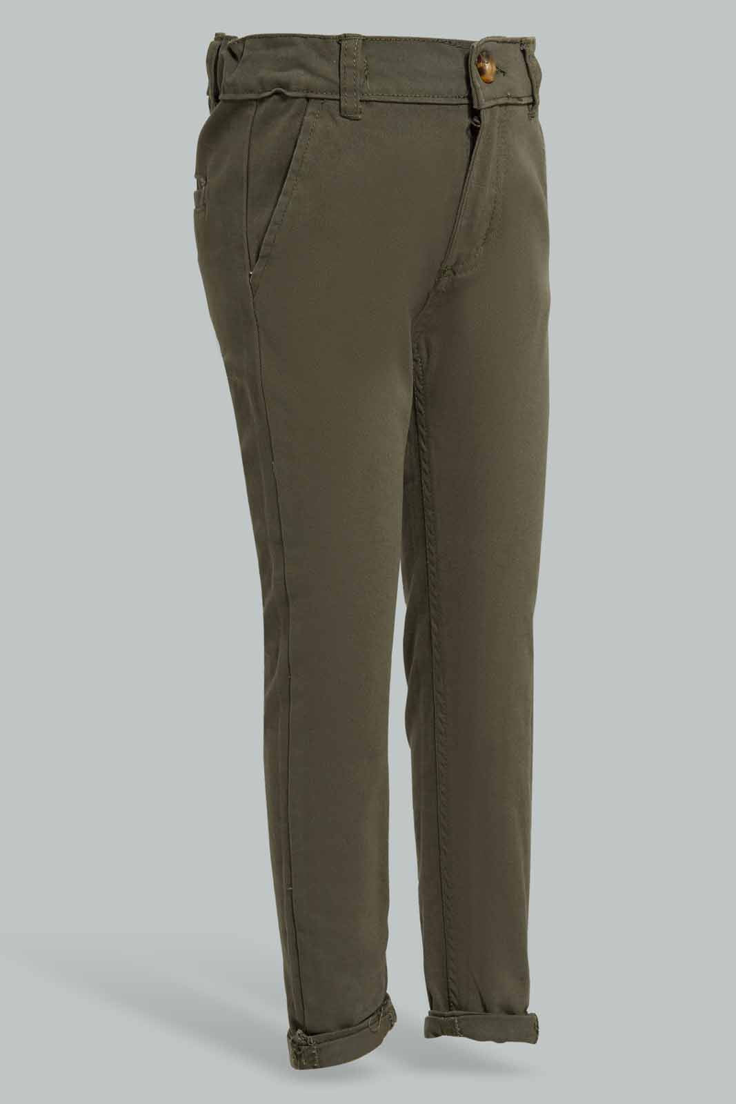 Redtag-Olive-Chino-Trouser-BOY-Trousers,-Bundle,-Category:Trousers,-Colour:Dark-Green,-Deals:4-For-90,-Filter:Boys-(2-to-8-Yrs),-S22B,-Section:Boys-(0-to-14Yrs),-TBL-Boys-2 to 8 Years