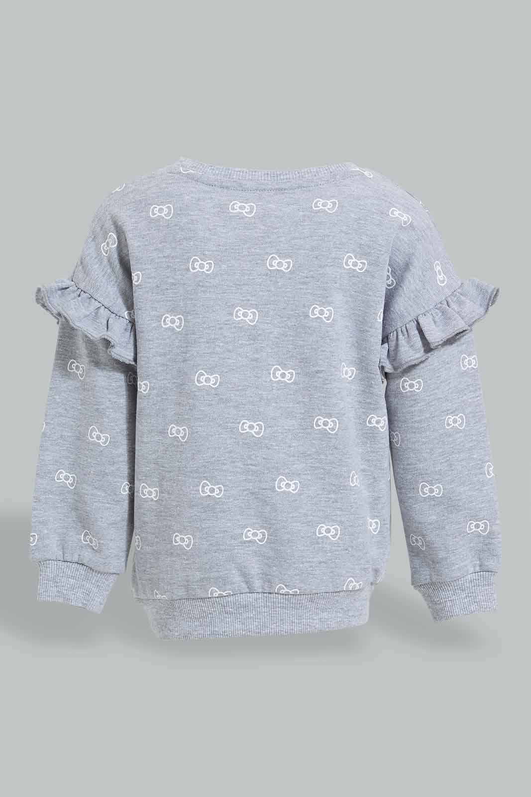 Redtag-Grey-Hello-Kitty-SweaT-Shirt-Sweatshirts-Infant-Girls-3 to 24 Months