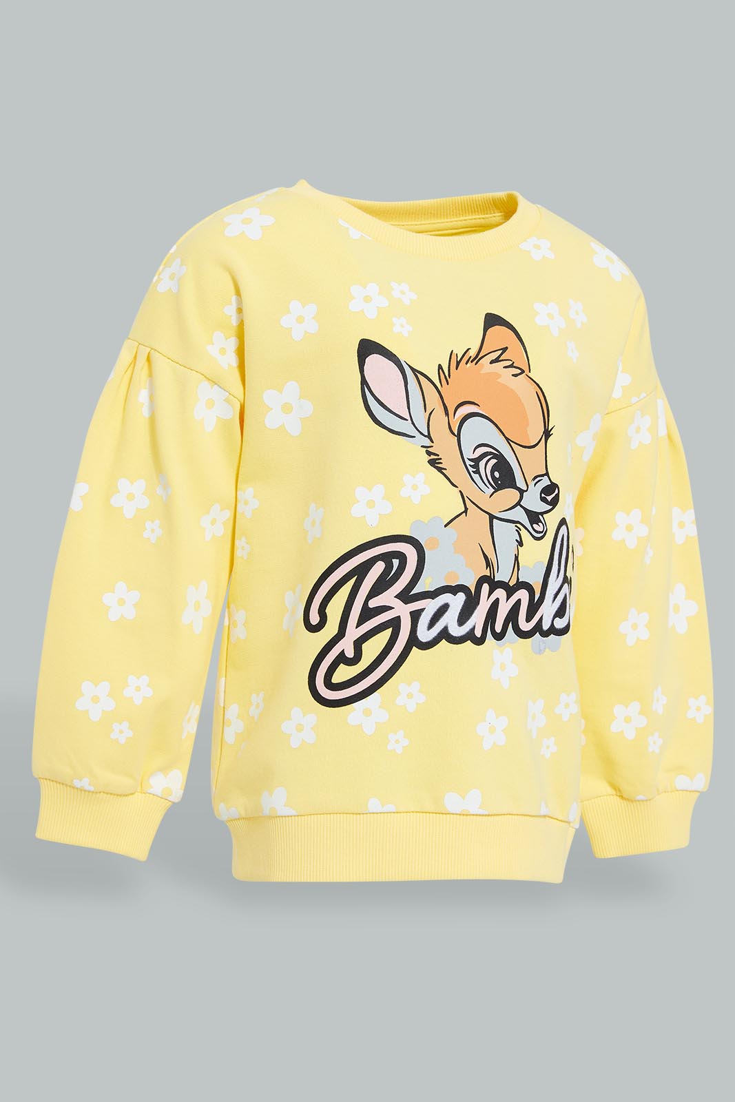 Redtag-Yellow-Bambi-SweaT-Shirt-Sweatshirts-Infant-Girls-3 to 24 Months