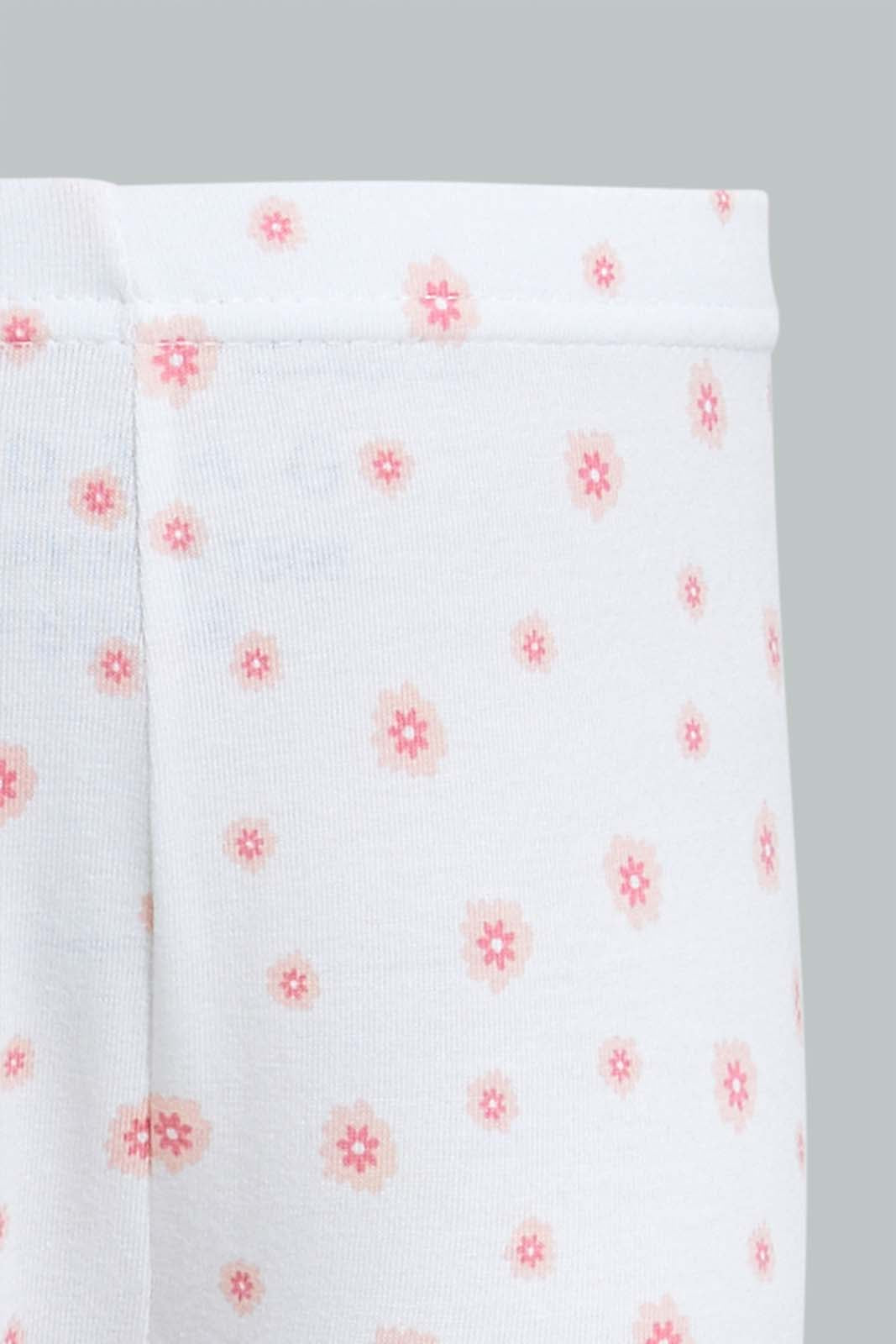 Redtag-Pink-Printed-Legging-Leggings-Infant-Girls-3 to 24 Months