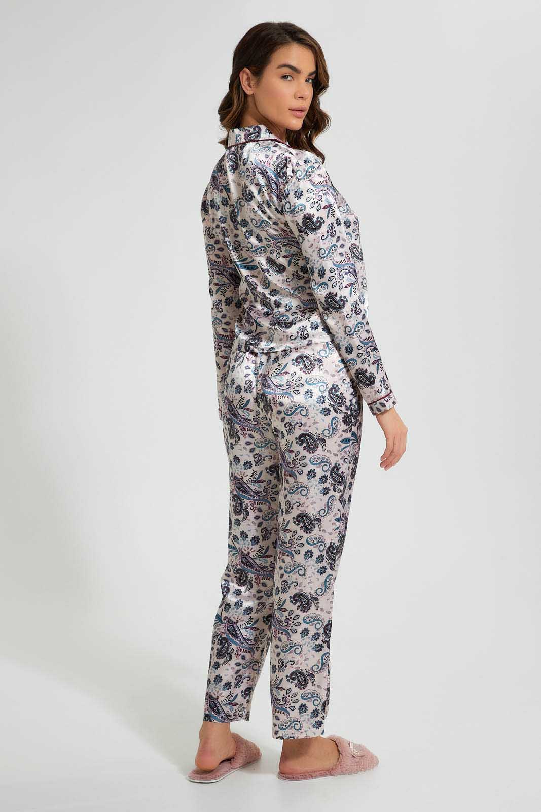 Redtag-Off-White-Floral-Printed-Pyjama-Set-Pyjama-Sets-Women's-