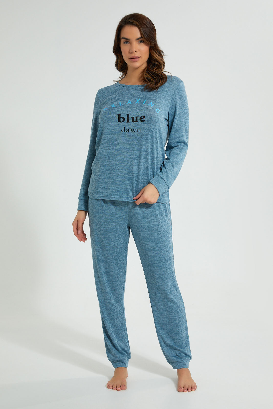 Redtag-Loose-Knit-Printed-Pyjama-Set-Pyjama-Sets-Women's-