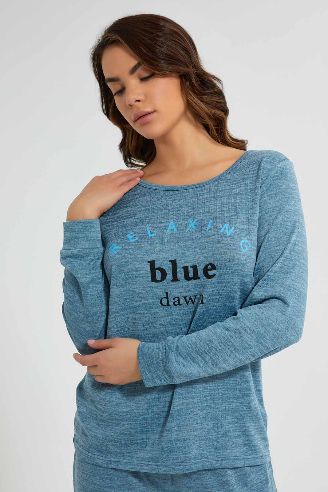 Redtag-Loose-Knit-Printed-Pyjama-Set-Pyjama-Sets-Women's-
