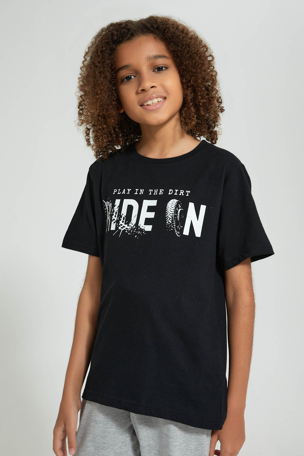 Grey And Black Ride On Pyjama Set (2 Piece)