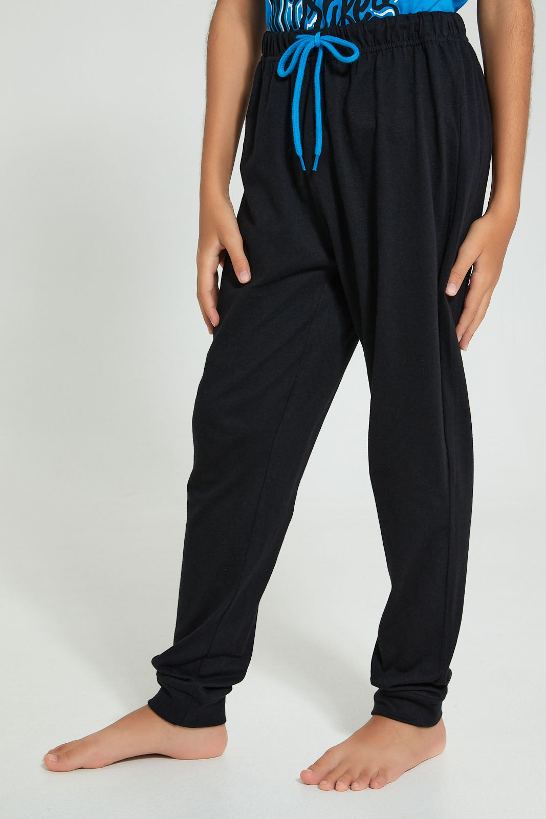 Redtag-Blue-Skate-Board-Night-Suit-Pyjama-Sets-Senior-Boys-9 to 14 Years