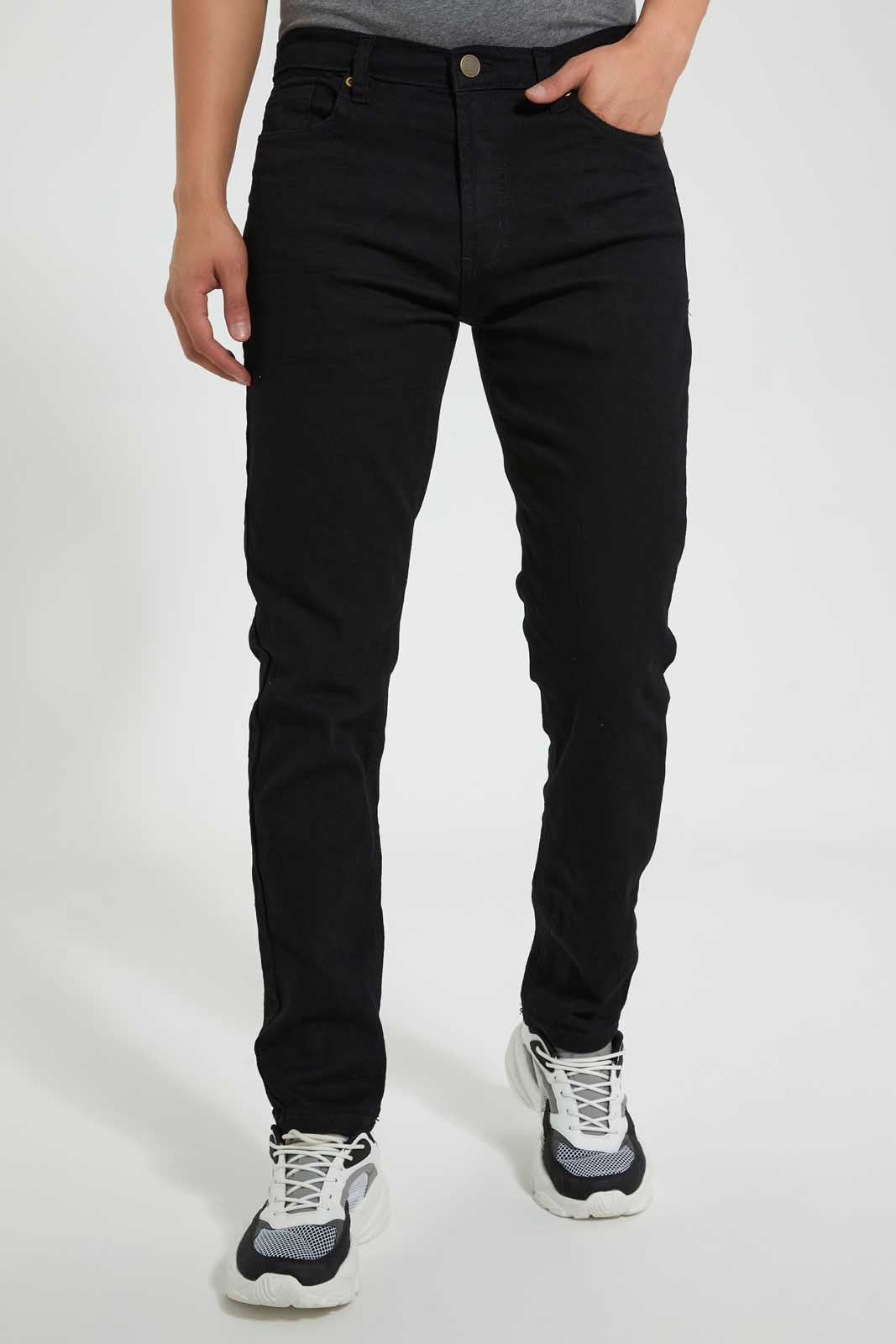 Redtag-Black-Basic-5-Pocket-Jean-Jeans-Regular-Fit-Men's-