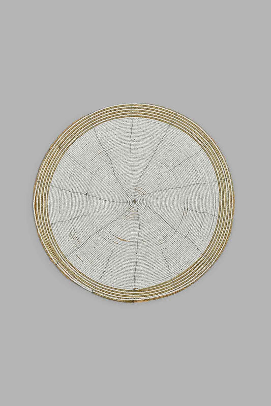 Redtag-Gold-Round-Beaded-Placemat-Placemats-Home-Dining-
