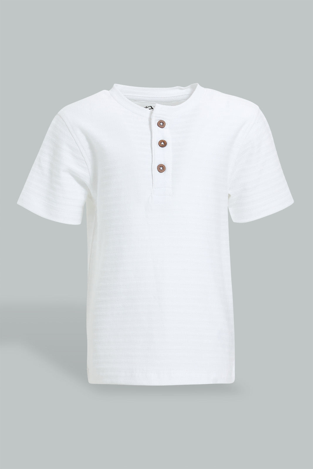 Redtag-White-Jacquard-Short-Sleeve-T-Shirt-Colour:White,-Filter:Infant-Boys-(3-to-24-Mths),-Infant-Boys-T-Shirts,-New-In,-New-In-INB,-Non-Sale,-S22B,-Section:Kidswear,-TBL-Infant-Boys-3 to 24 Months