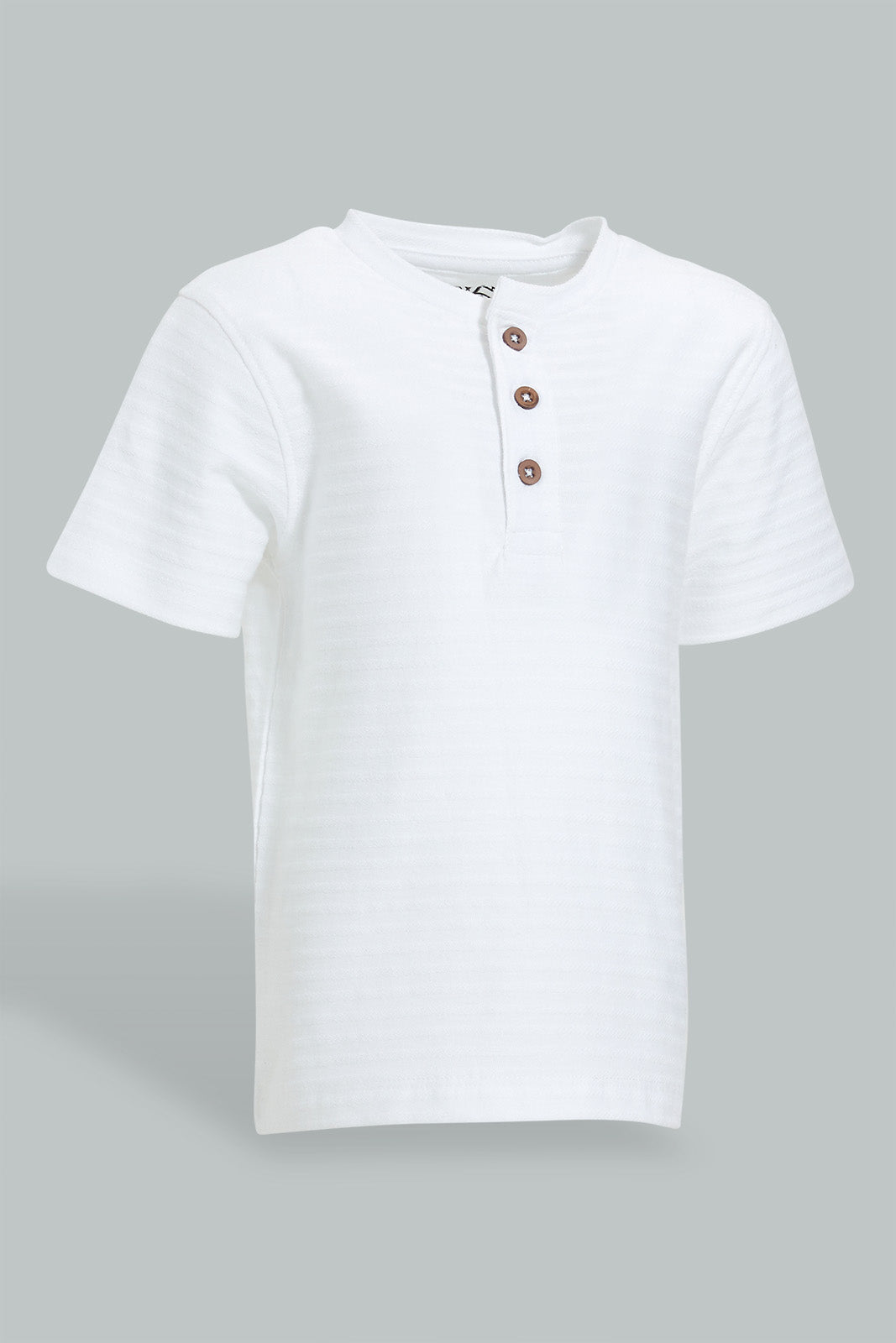 Redtag-White-Jacquard-Short-Sleeve-T-Shirt-Colour:White,-Filter:Infant-Boys-(3-to-24-Mths),-Infant-Boys-T-Shirts,-New-In,-New-In-INB,-Non-Sale,-S22B,-Section:Kidswear,-TBL-Infant-Boys-3 to 24 Months
