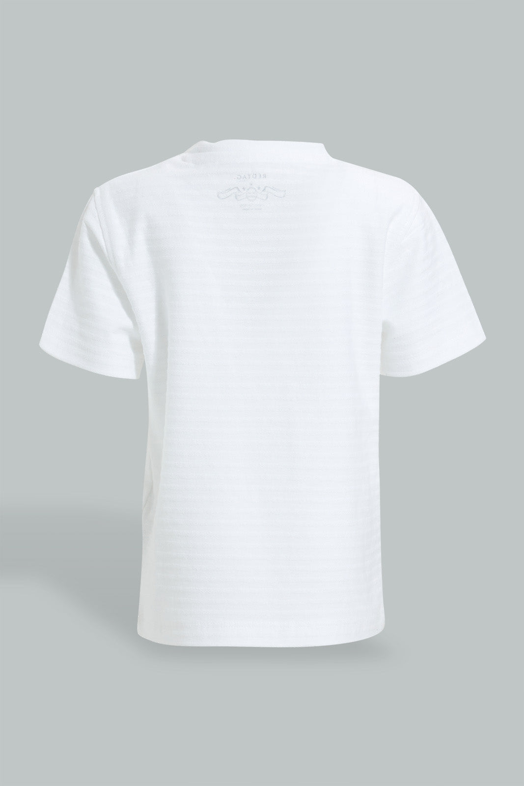Redtag-White-Jacquard-Short-Sleeve-T-Shirt-Colour:White,-Filter:Infant-Boys-(3-to-24-Mths),-Infant-Boys-T-Shirts,-New-In,-New-In-INB,-Non-Sale,-S22B,-Section:Kidswear,-TBL-Infant-Boys-3 to 24 Months