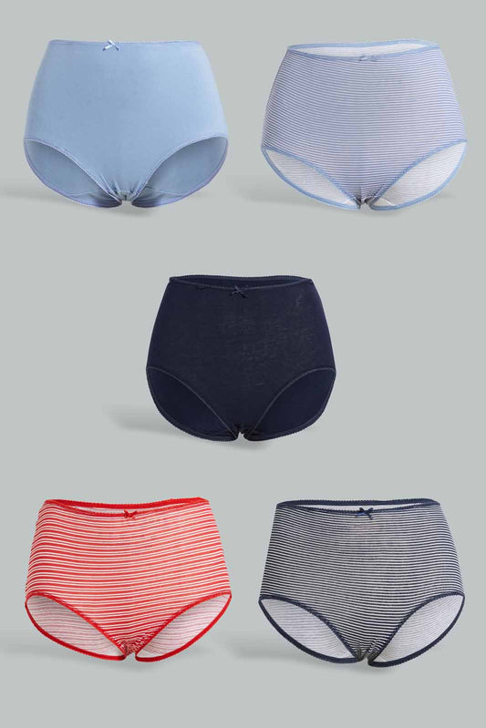 Redtag-Assorted-Print/Plain-Mama-Briefs-(5-Pack)-Briefs-Mama-Women's-