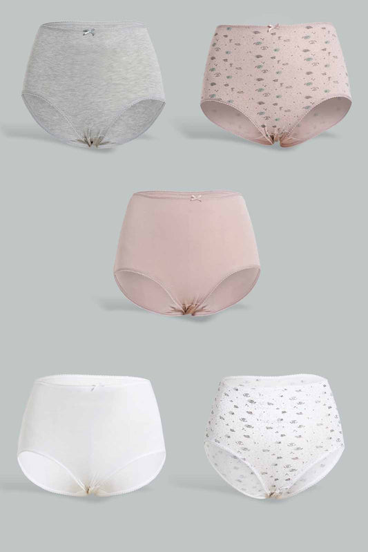 Redtag-Assorted-Print/Plain-Mama-Brief-(5-Pack)-Briefs-Mama-Women's-