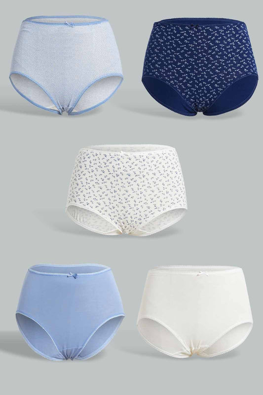 Redtag-Assorted-Print/Plain-Mama-Brief-(5-Pack)-Briefs-Mama-Women's-