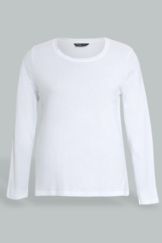 Redtag-White-Long-Sleeve-Graphic-T-Shirt-Graphic-Prints-Women's-