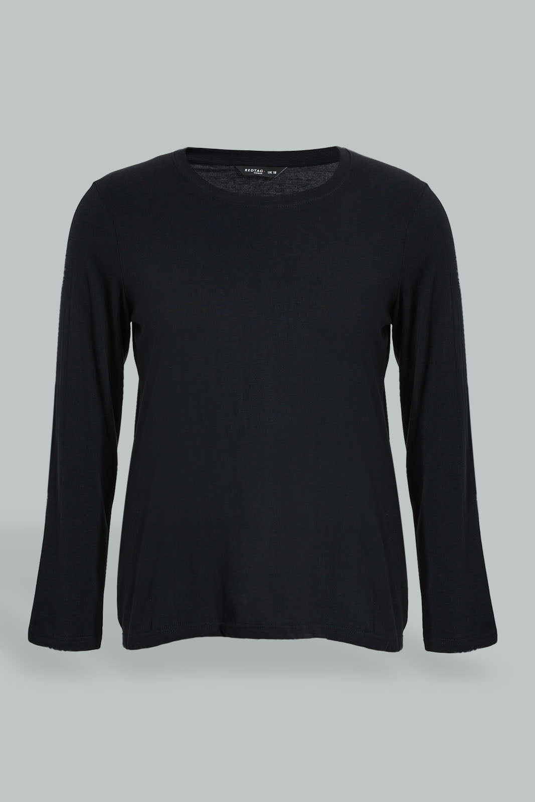Redtag-Black-Long-Sleeve-Graphic-T-Shirt-Graphic-Prints-Women's-