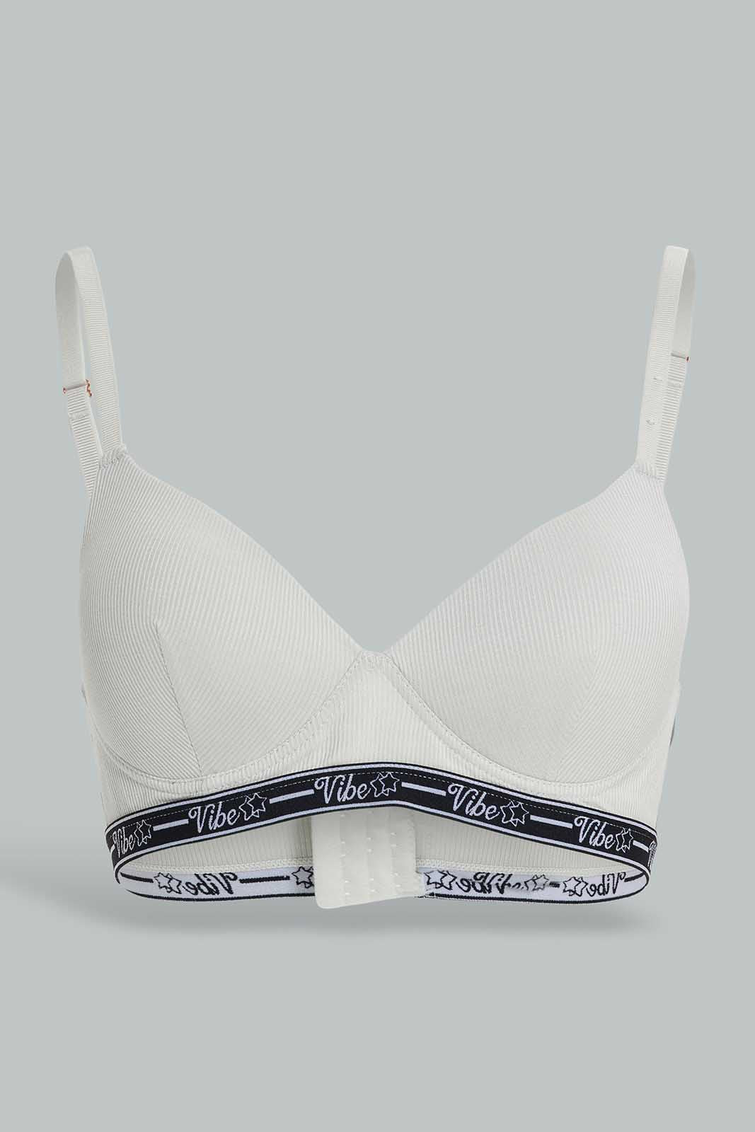 Redtag-Grey/Blush-Plain-Rib-Padded-Non-Wired-Bra-(2-Pack)-Category:Bras,-Colour:Assorted,-Deals:New-In,-Filter:Women's-Clothing,-New-In-Women-APL,-Non-Sale,-Section:Women,-W22O,-Women-Bras--
