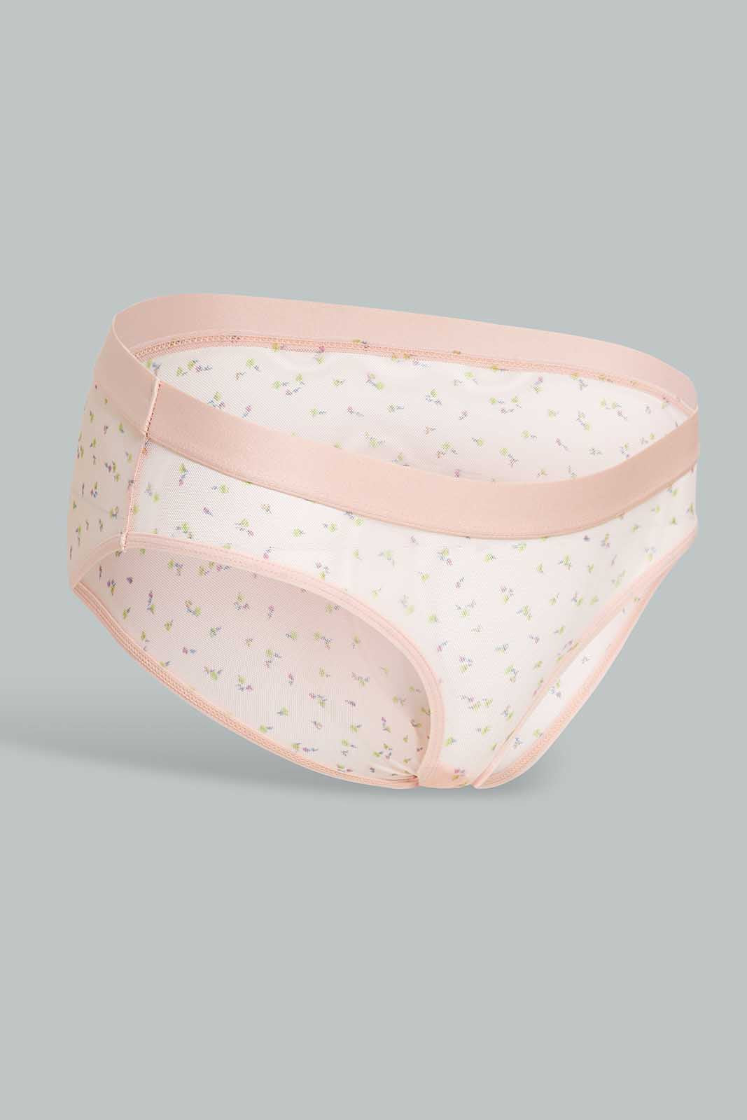 Redtag-Yellow/Peach-Floral-Printed-Boyleg-Brief-(2-Pack)-Category:Briefs,-Colour:Assorted,-Deals:New-In,-Filter:Women's-Clothing,-New-In-Women-APL,-Non-Sale,-Section:Women,-W22O,-Women-Briefs--