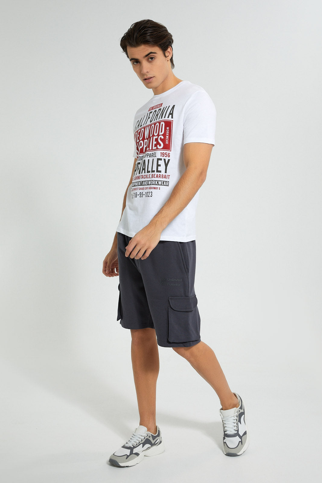 Redtag-White-Red-Wood-Supplies-T-Shirt-Graphic-Prints-Men's-