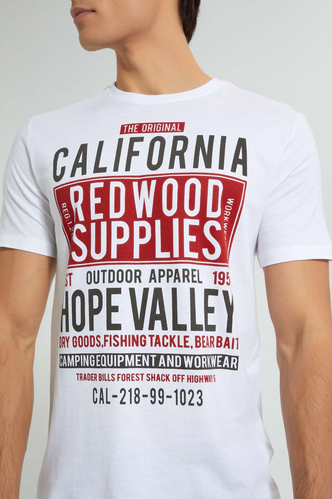 Redtag-White-Red-Wood-Supplies-T-Shirt-Graphic-Prints-Men's-