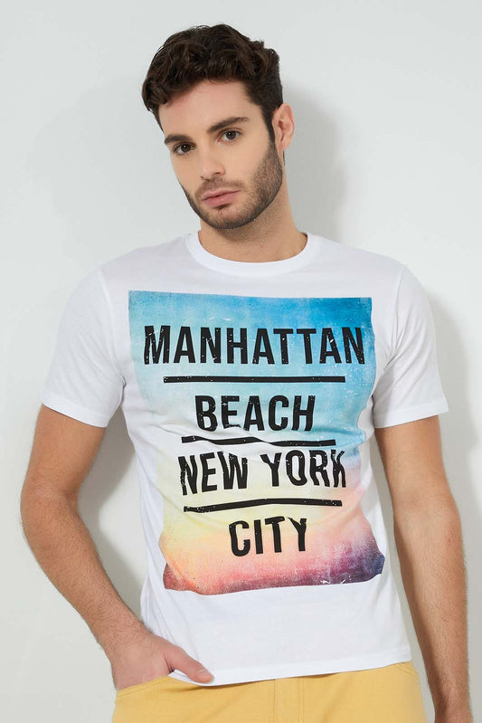 Redtag-White-Manhattan-T-Shirt-Colour:White,-Filter:Men's-Clothing,-Men-T-Shirts,-New-In,-New-In-Men,-Non-Sale,-S22B,-Section:Men,-TBL-Men's-