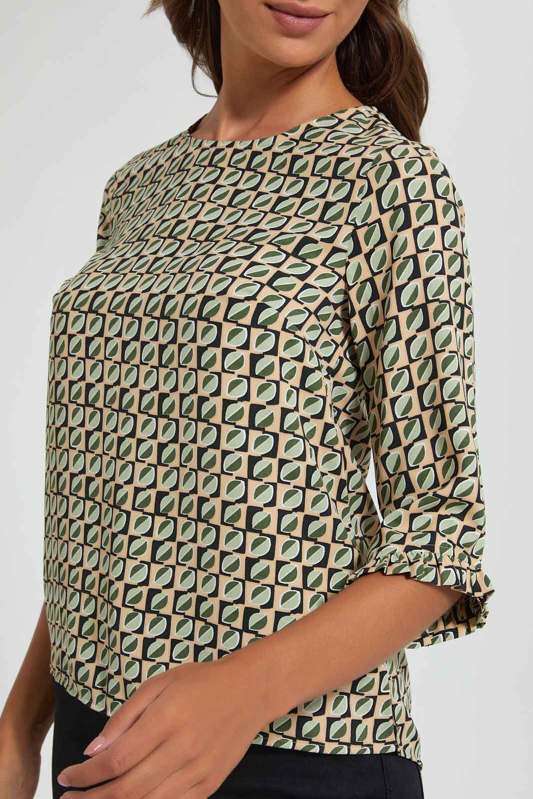 Redtag-Basic-Printed-3/4-Sleeve-Blouse-Blouses-Women's-0