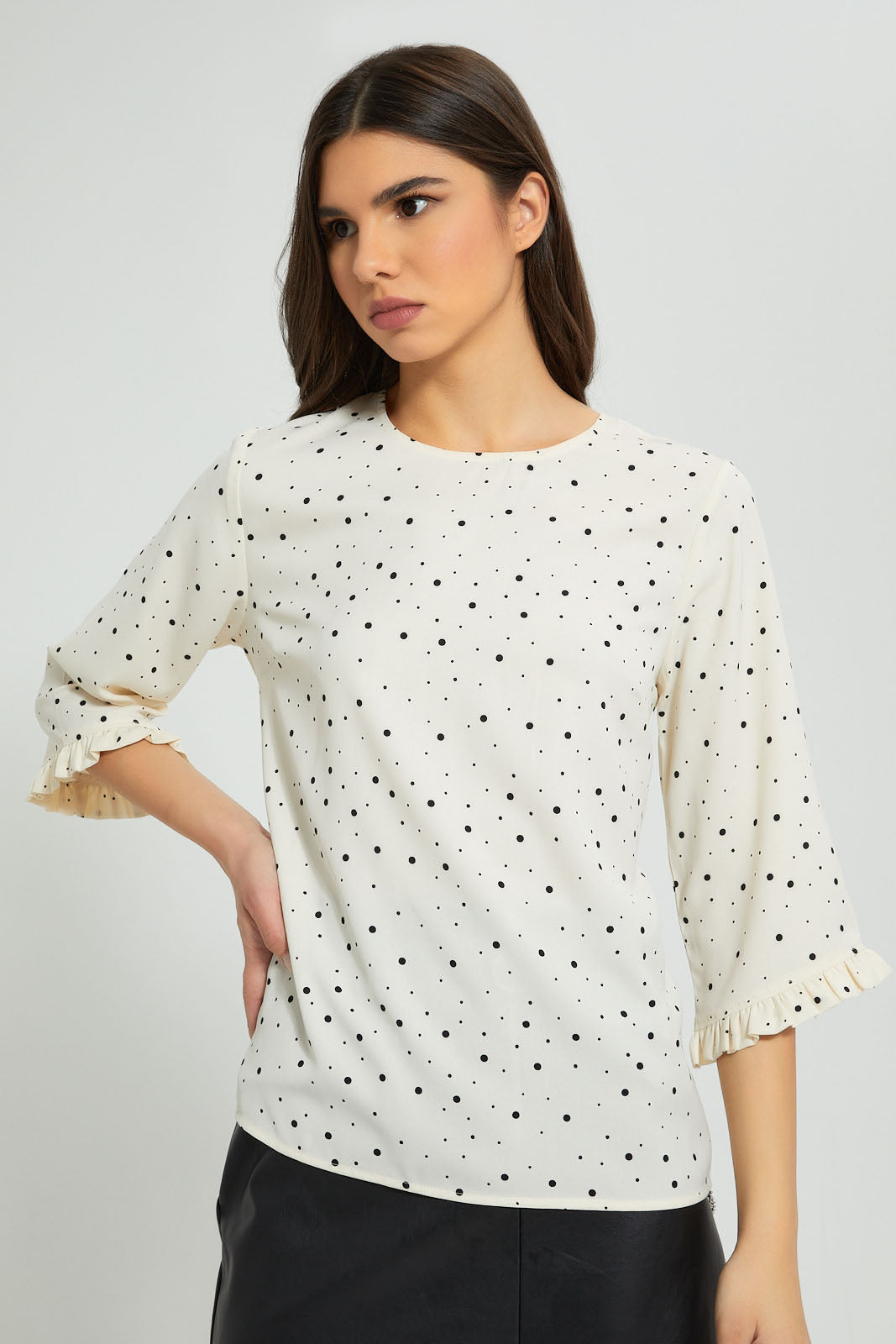 Ivory Doted Blouse