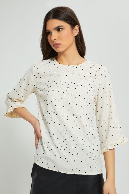 Ivory Doted Blouse